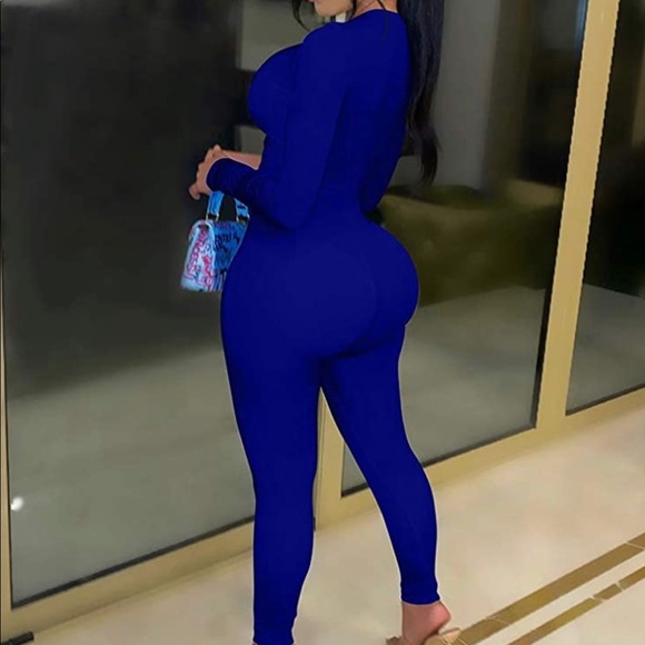 Women's Sexy Bodycon Outfits Long Sleeve Casual Club Party Jumpsuits - Picture 1 of 2